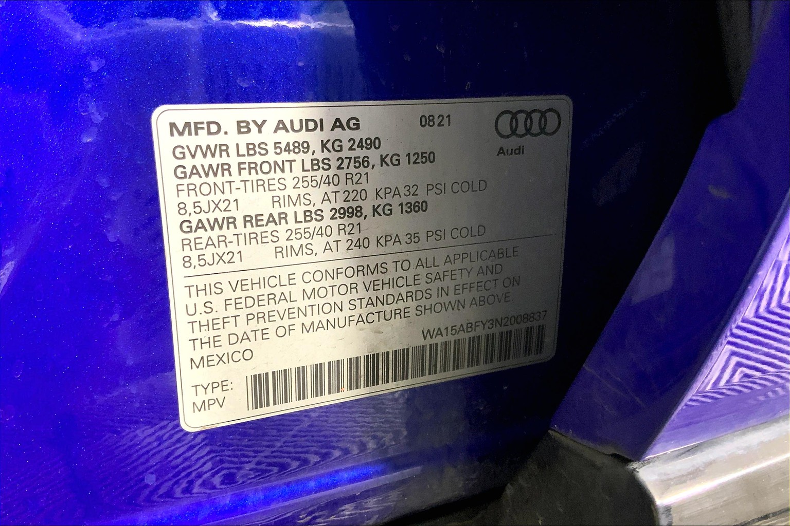 Used Ultra Blue Metallic 2022 Audi Q5 Sportback S line Premium